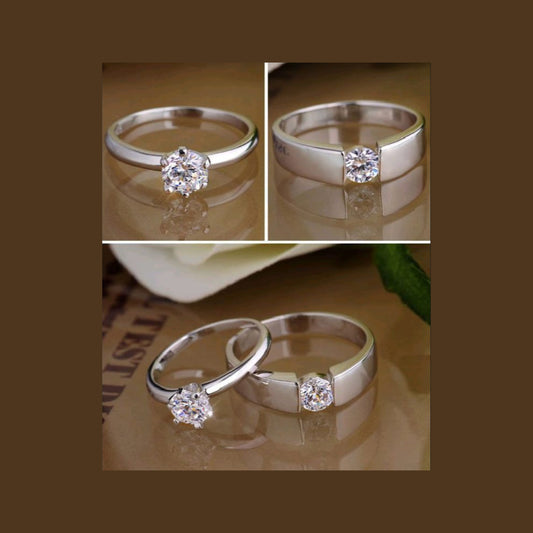 Heart Couple Rings Adjustable